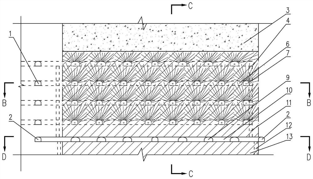 A mechanized mining method of continuous large-diameter deep-hole blasting for thick and large ore bodies