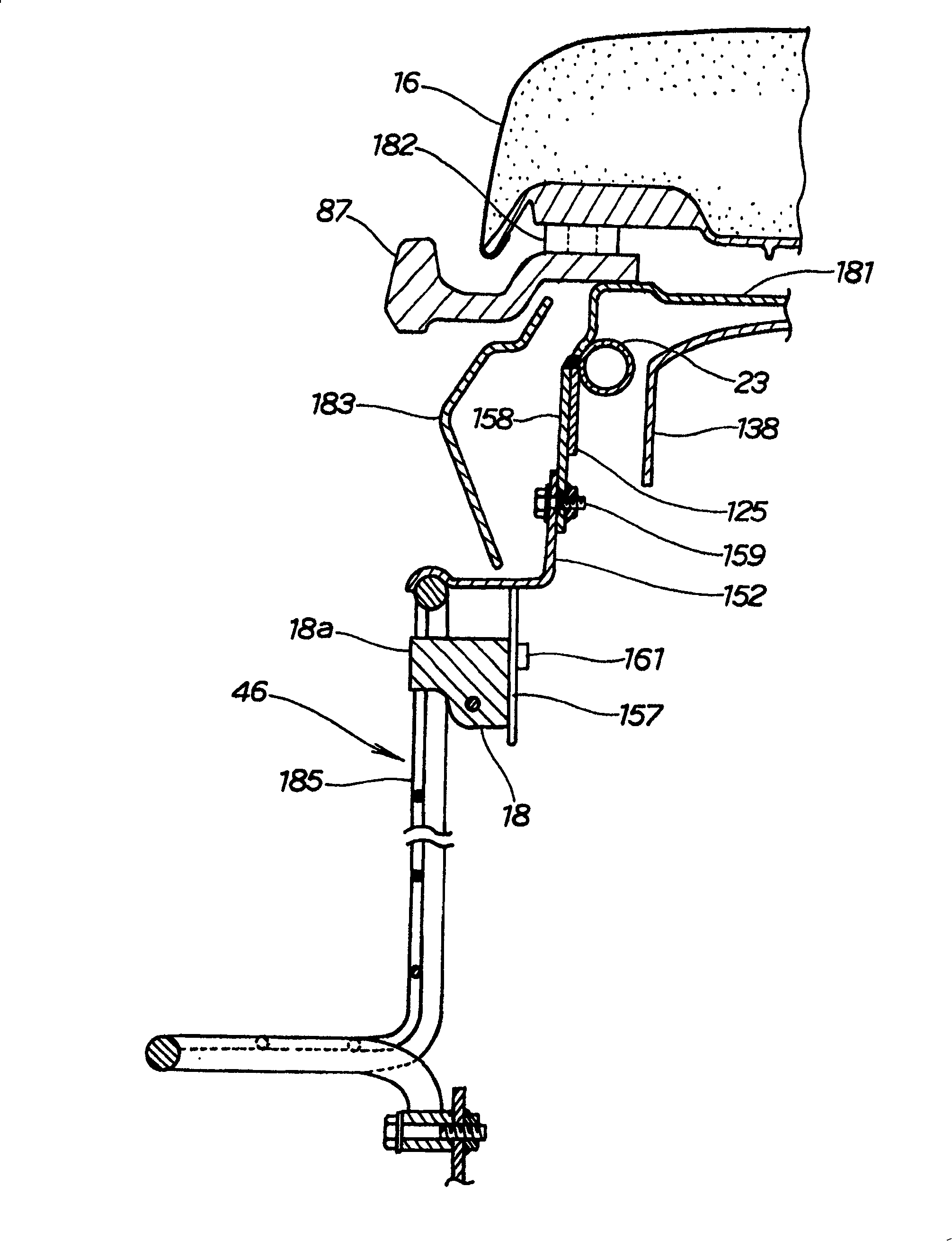 Mounting structure for helmet holder of two-wheeled automobile