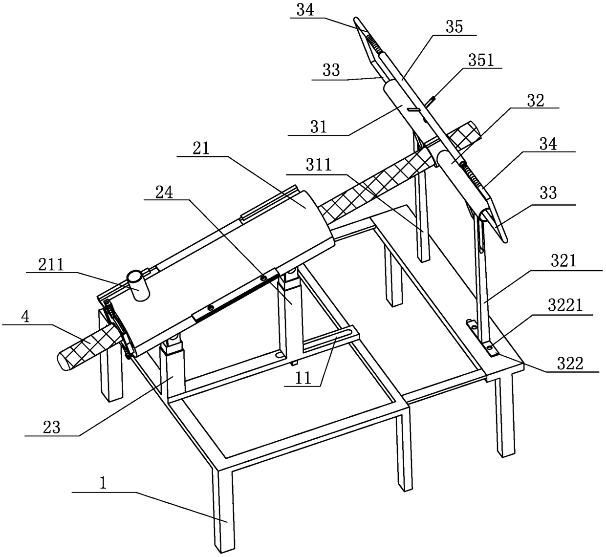 A fixed hoist hoist steel wire rope oil pollution removal device