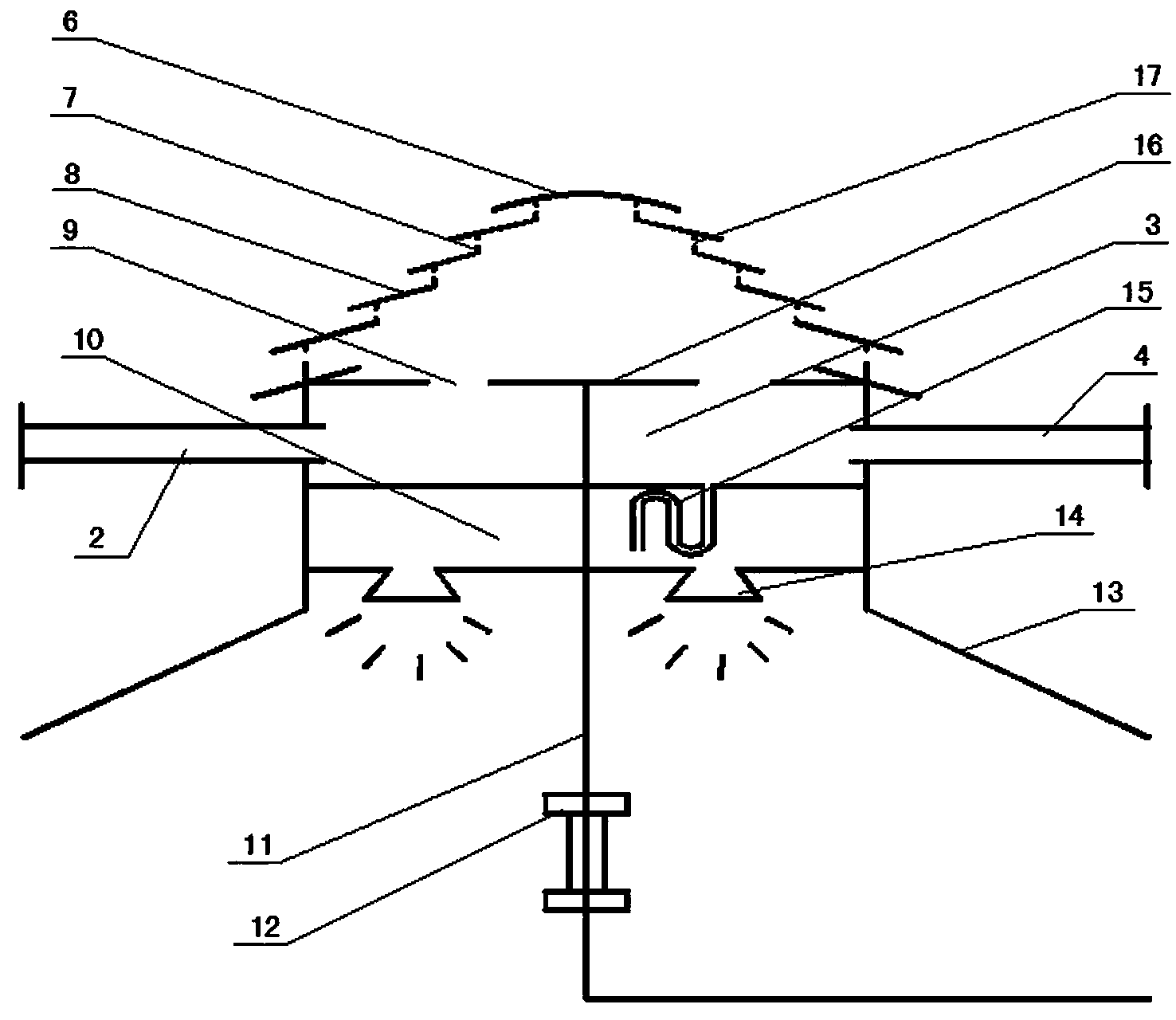 Gas-liquid two-phase distributor and coke quenching furnace using the same