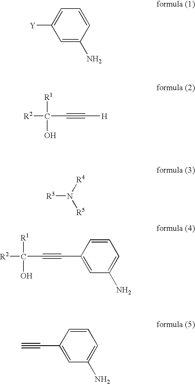 Process for preparing 3-aminophenylacetylenes