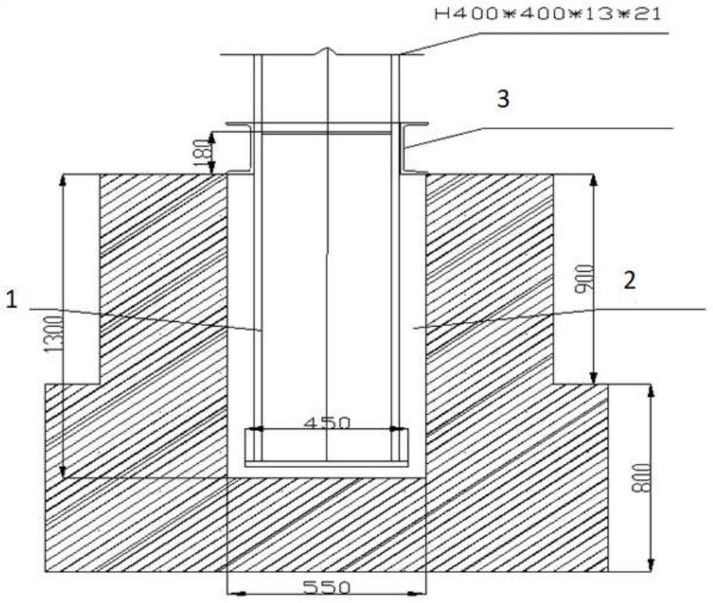Elevation installation method for H-shaped steel type column or support