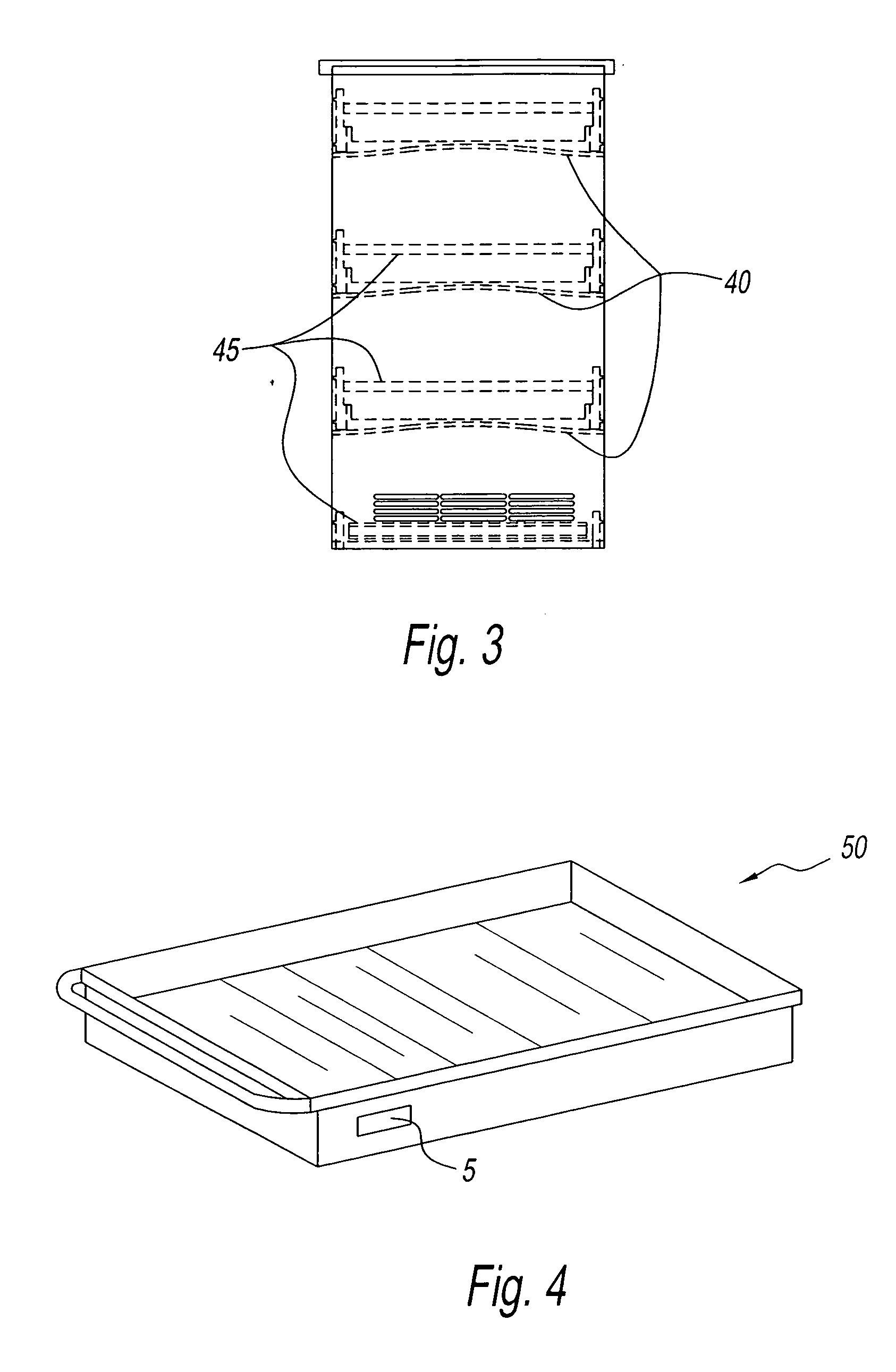 Open holding cabinet, trays and controls