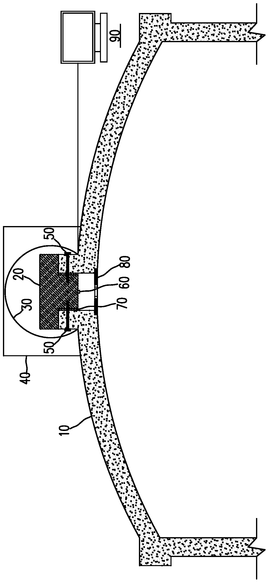 Pressure relief device of reinforced concrete containment of nuclear power plant