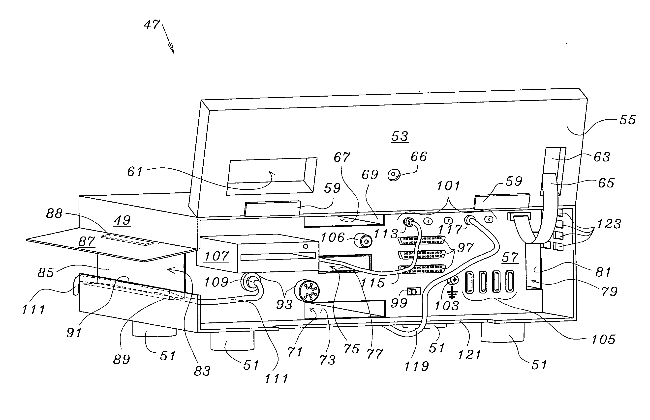 Front access enclosure