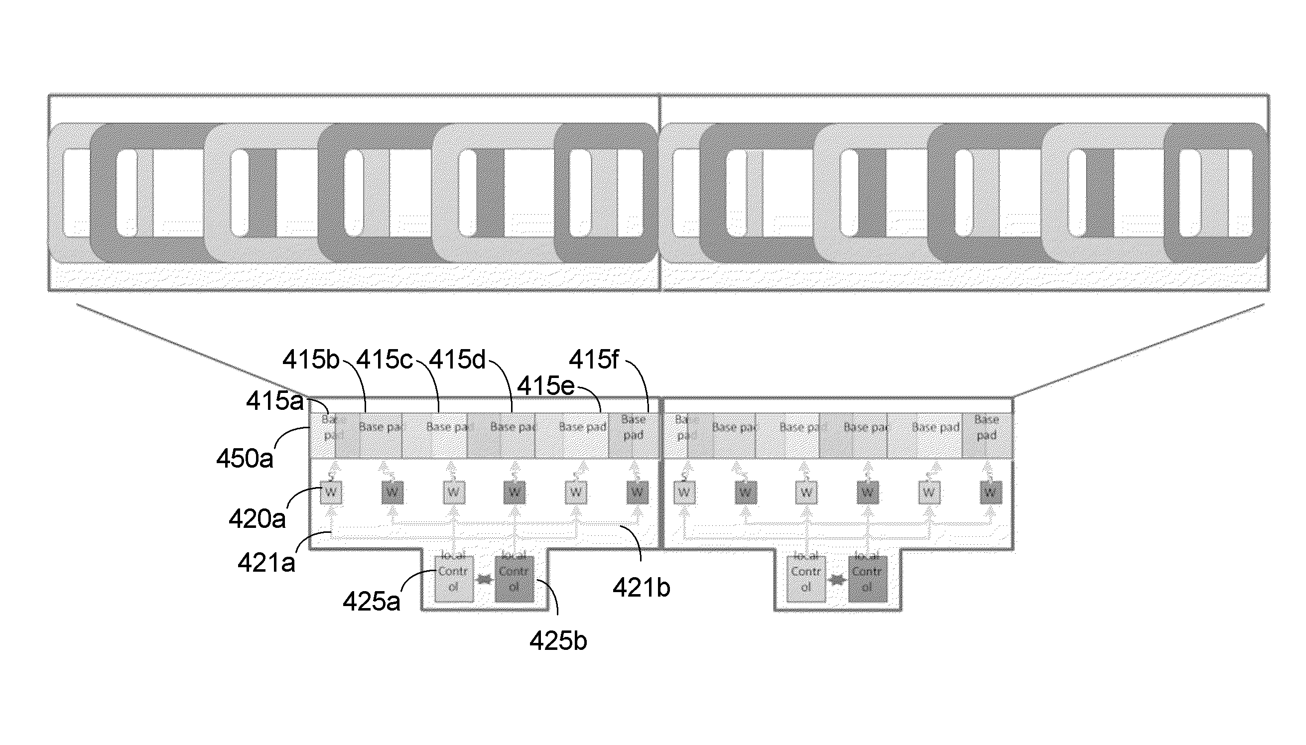 Base distribution network for dynamic wireless charging