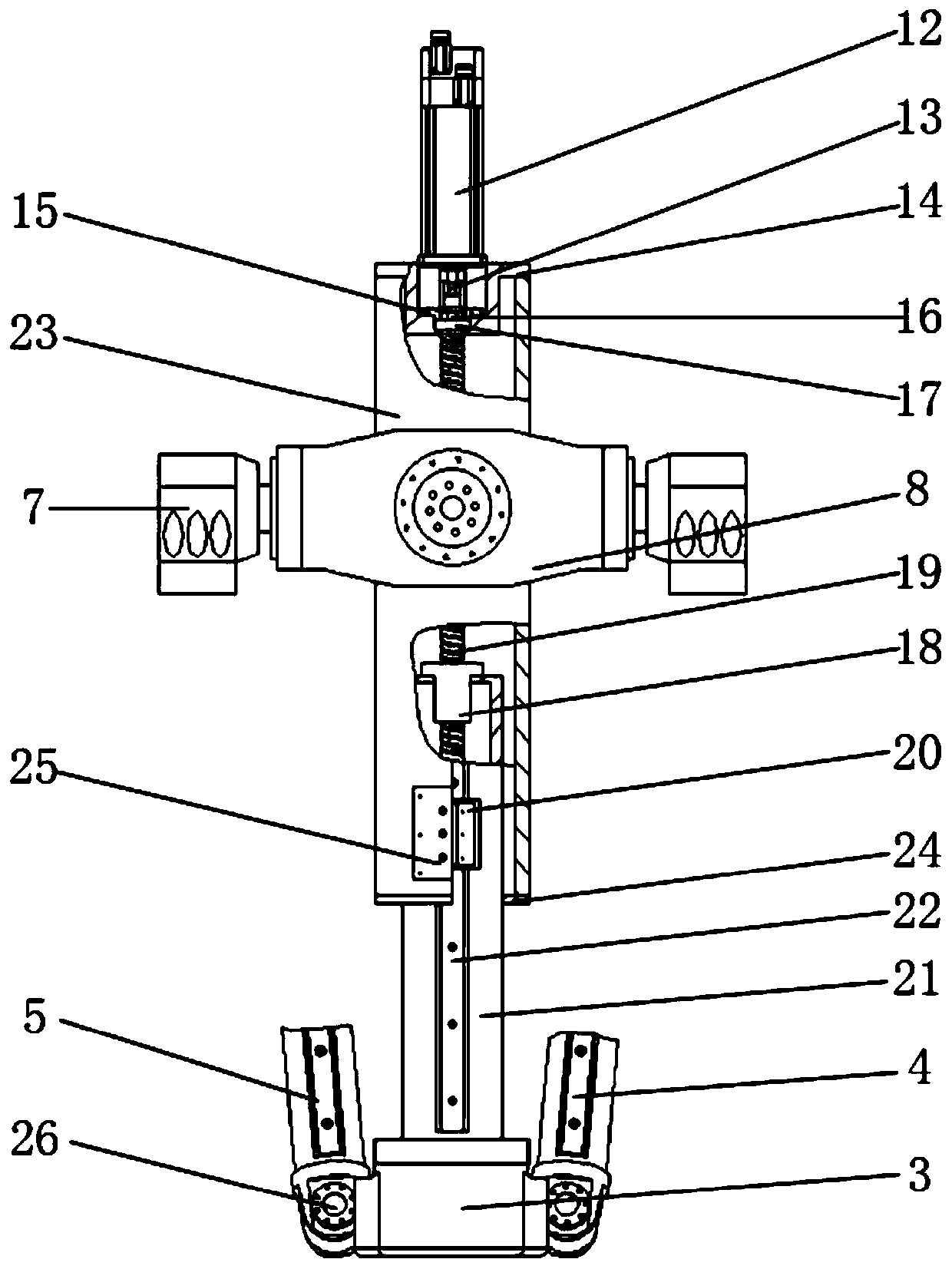 A five-degree-of-freedom hybrid robot with few joints over-constrained