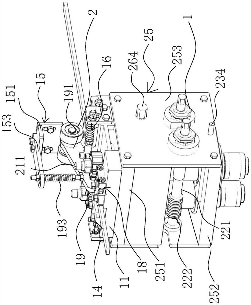 Strip material side face milling and pressing limiting device
