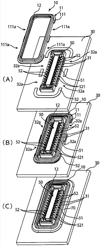 A waterproof component, a waterproof component assembly and a connector assembly