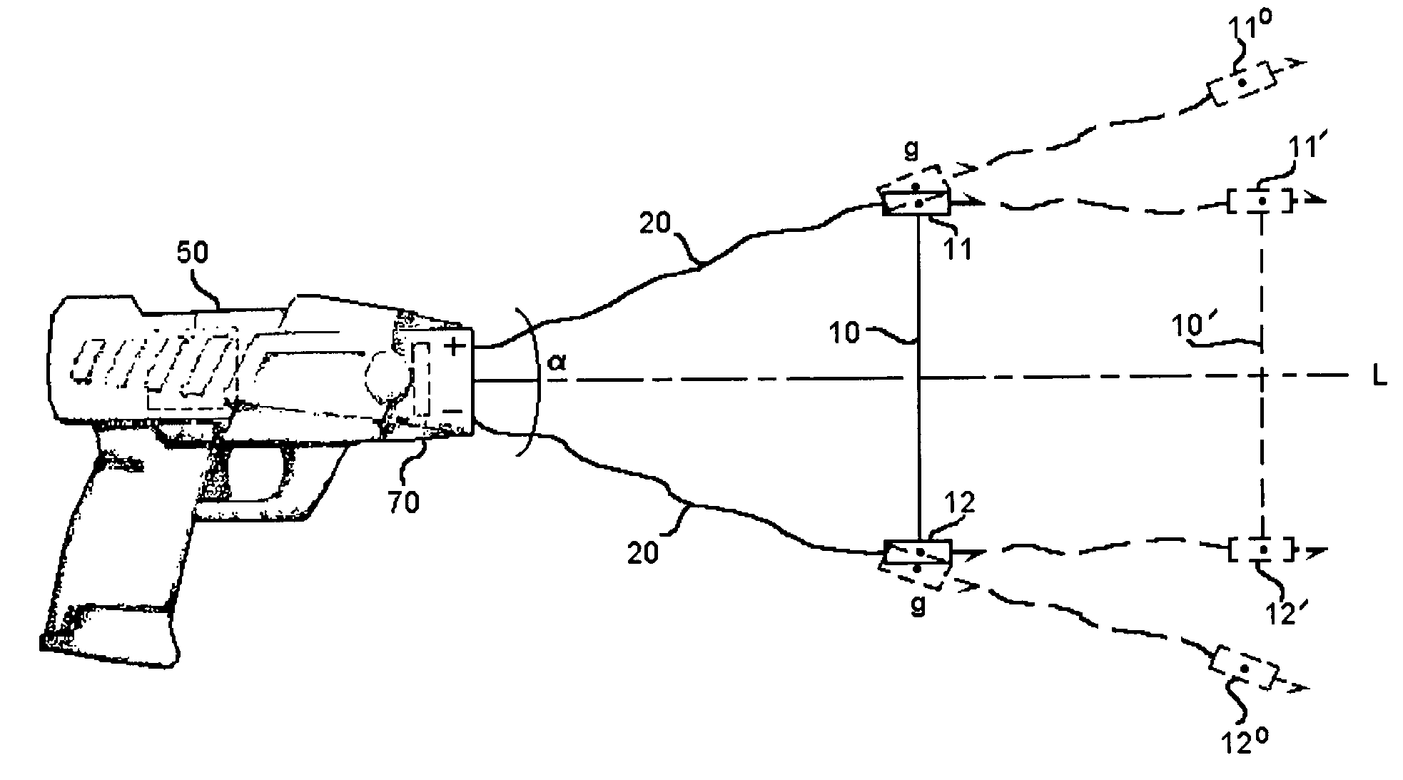 Apparatus and method for electrical immobilization weapon