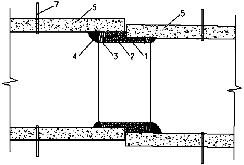 Part repair structure for steel lining of drainage pipeline