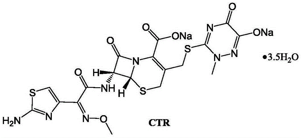 Original-quality ceftriaxone sodium and pharmaceutical preparation thereof
