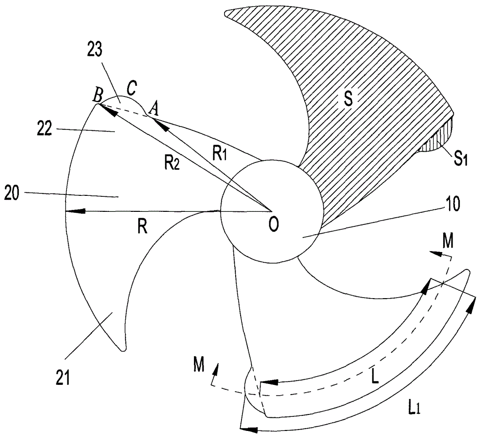 Axial flow fan blade and air conditioner provided with same