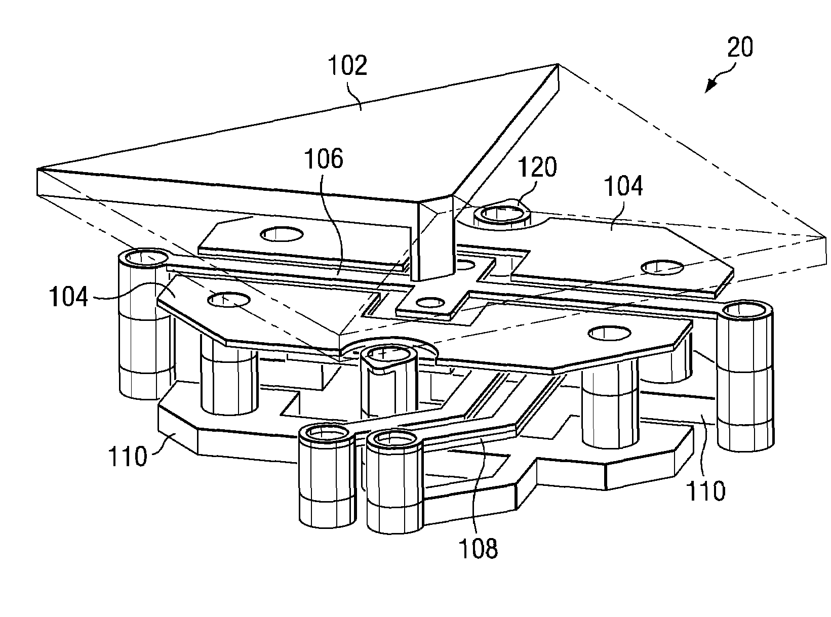 Micromirror system with electrothermal actuator mechanism