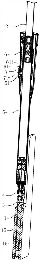 Locking structure of flat plate mop