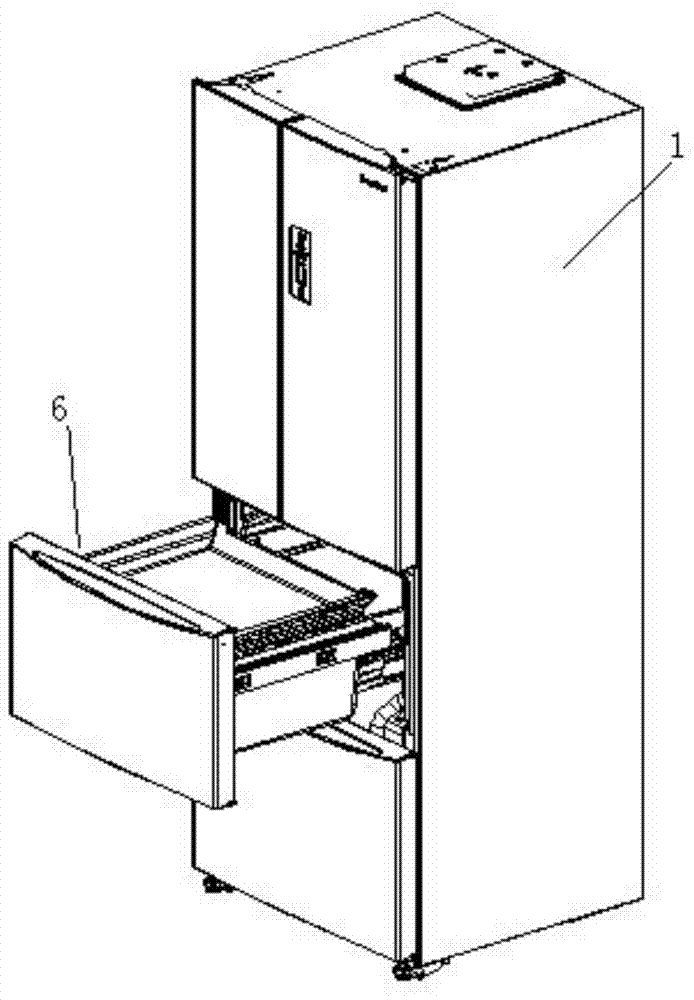 Refrigerator with drawer door of buffer structure