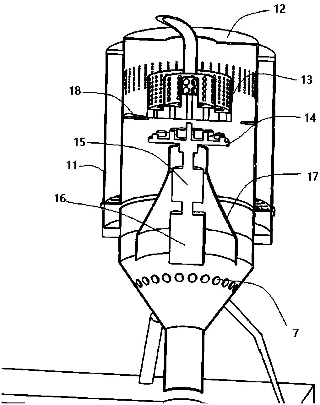 Centrifugal negative-pressure grain screening agricultural machinery device and method