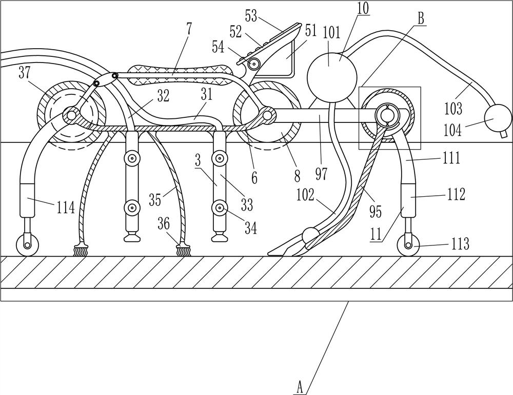 A self-propelled channel steel derusting equipment