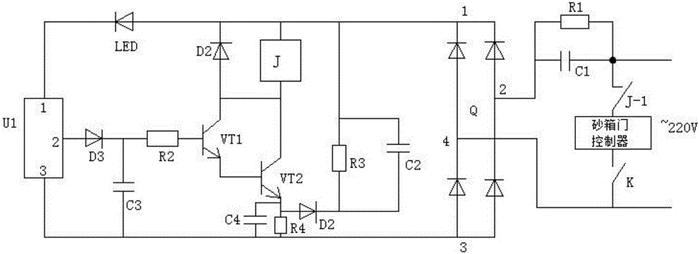 Special control circuit for sand box door