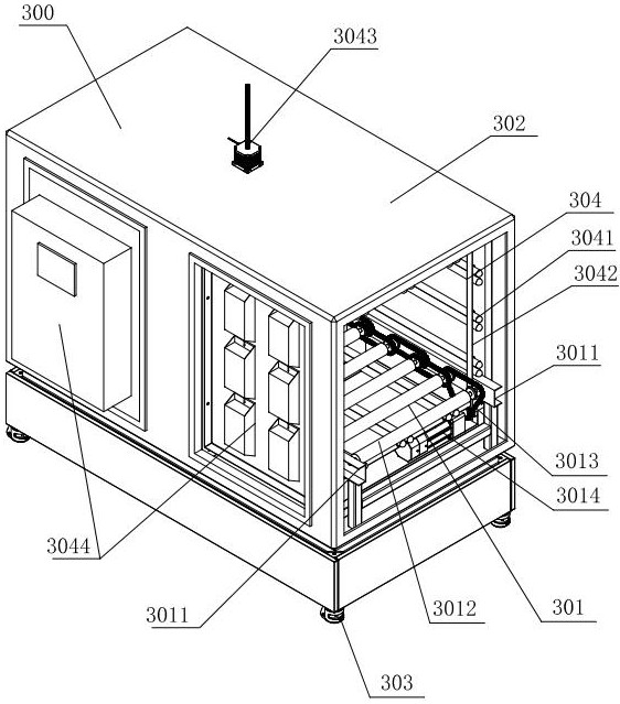 Novel conveying belt disinfection system with movable embedded modular structures