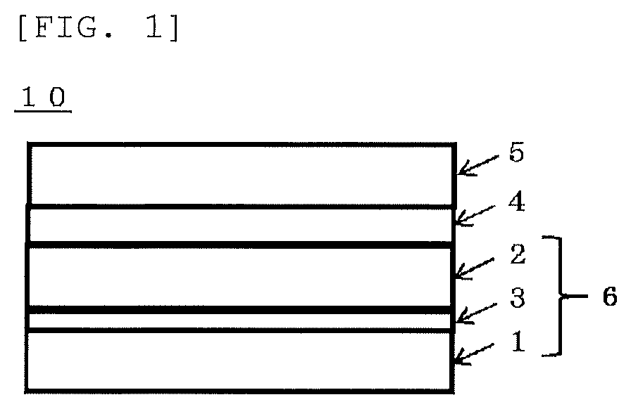 Substrate for an electronic device and method for producing the same