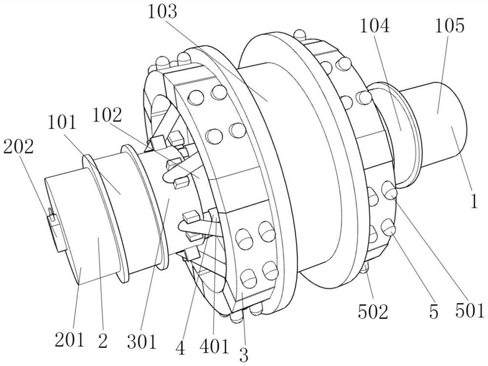 Wheel set structure of bridge crane