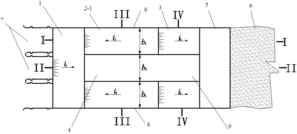Multi-reverse-slope type stilling pool