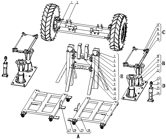 An experimental bench for testing the steering performance of multi-axle vehicles