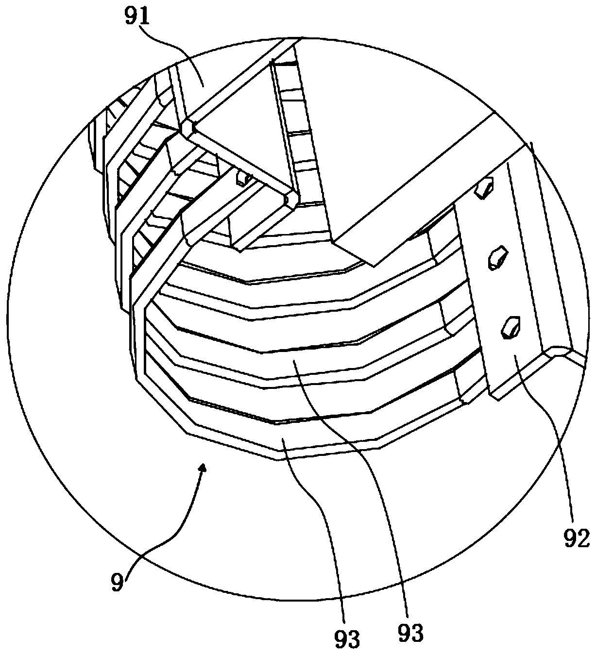 Thermal expansion and cold contraction deformation displacement compensation structure for GIL pipe of nuclear power station