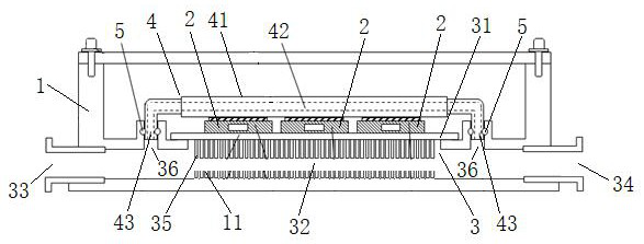 Double-sided cooling structure for power semiconductor module