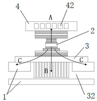 Double-sided cooling structure for power semiconductor module