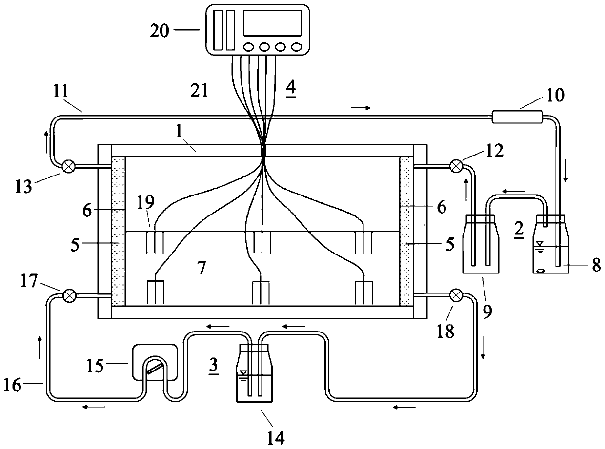 Method and device for monitoring osmotic suction force in heavy metal contaminated site through time domain reflection