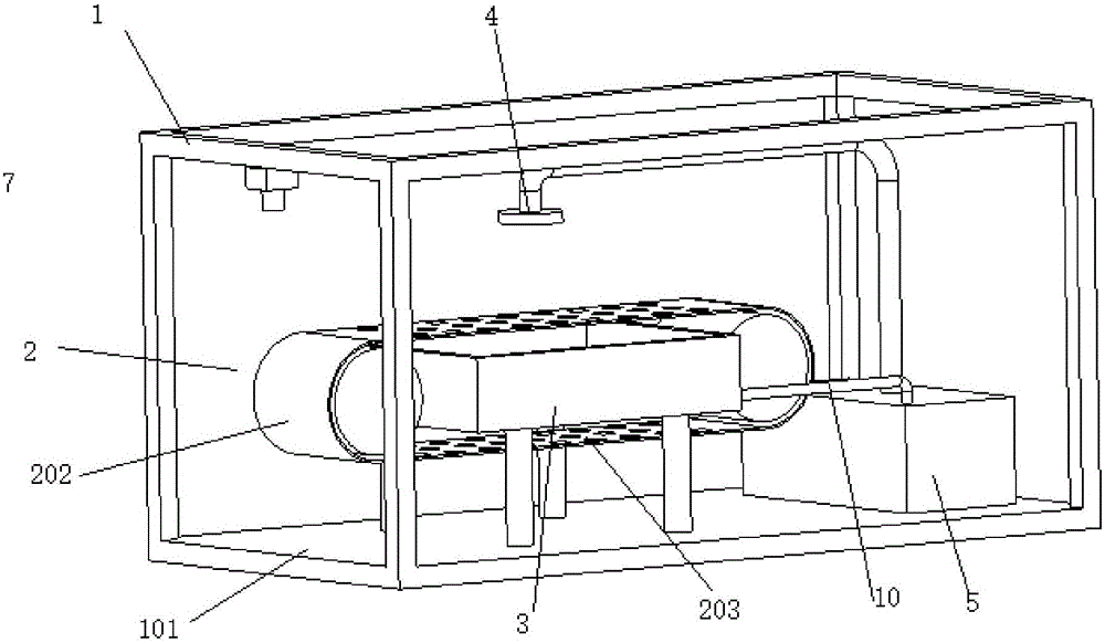 Automatic cleaning device for automobile parts