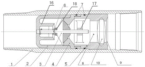 Double guide rod forced reset type floating hoop