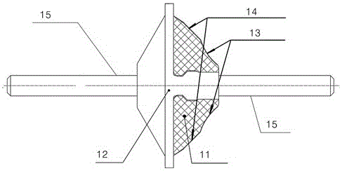 Double guide rod forced reset type floating hoop