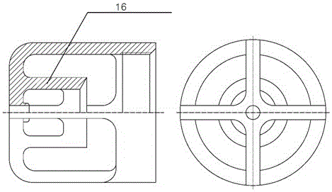 Double guide rod forced reset type floating hoop