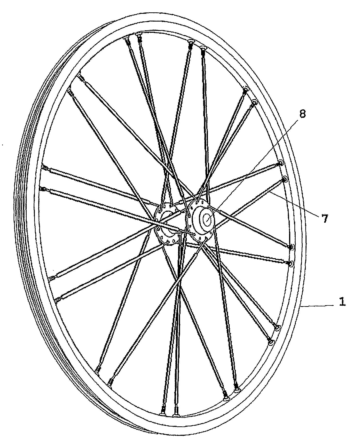 Bicycle Wheel with Rim for a Tubeless Tyre