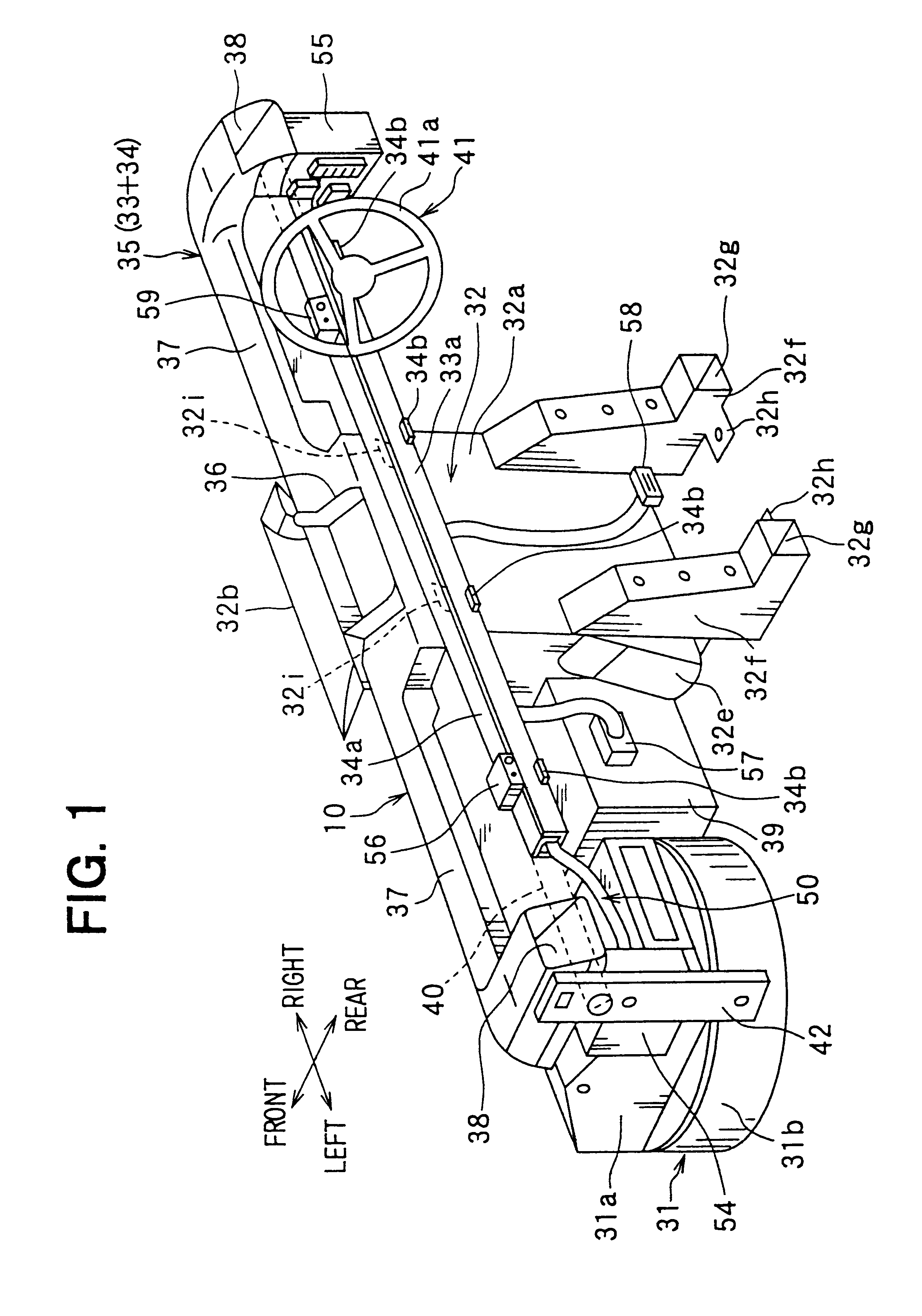 Wiring system of indication instrument for vehicle