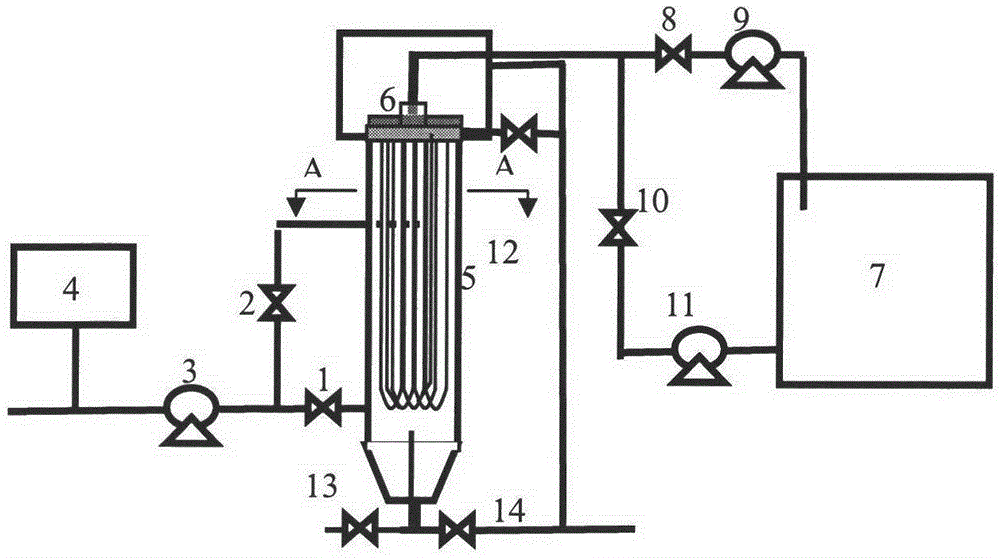 Water treatment immersion tank, water treatment device and method