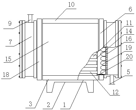 A wide channel plate heat exchanger