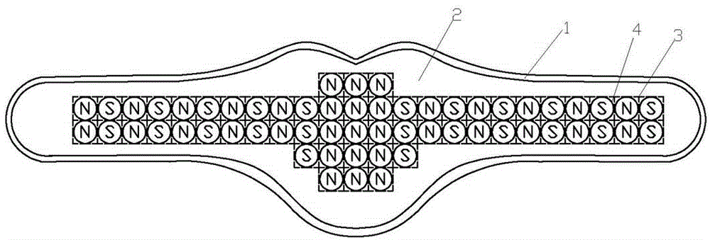 A magnetic health care neck care device and its manufacturing method