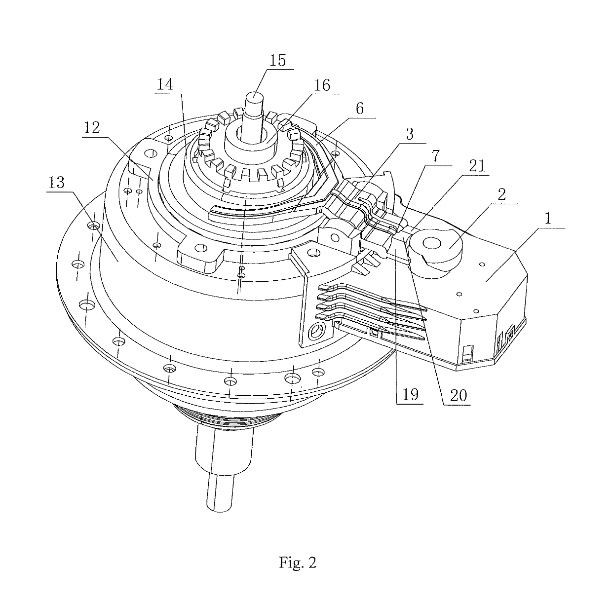 Clutch driving device for deceleration clutch