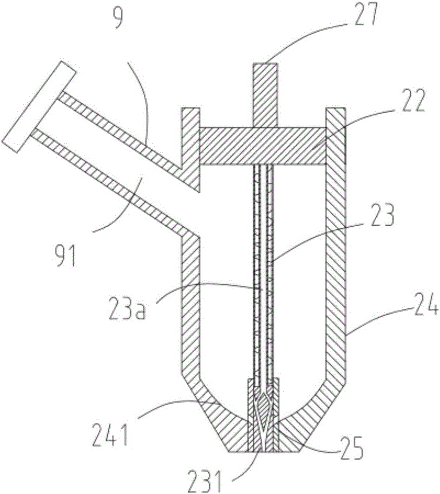 Battery gluing device convenient to maintain