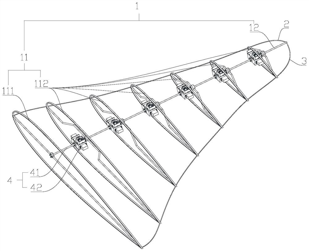 Manta ray imitating pectoral fin mechanism and manta ray imitating robot