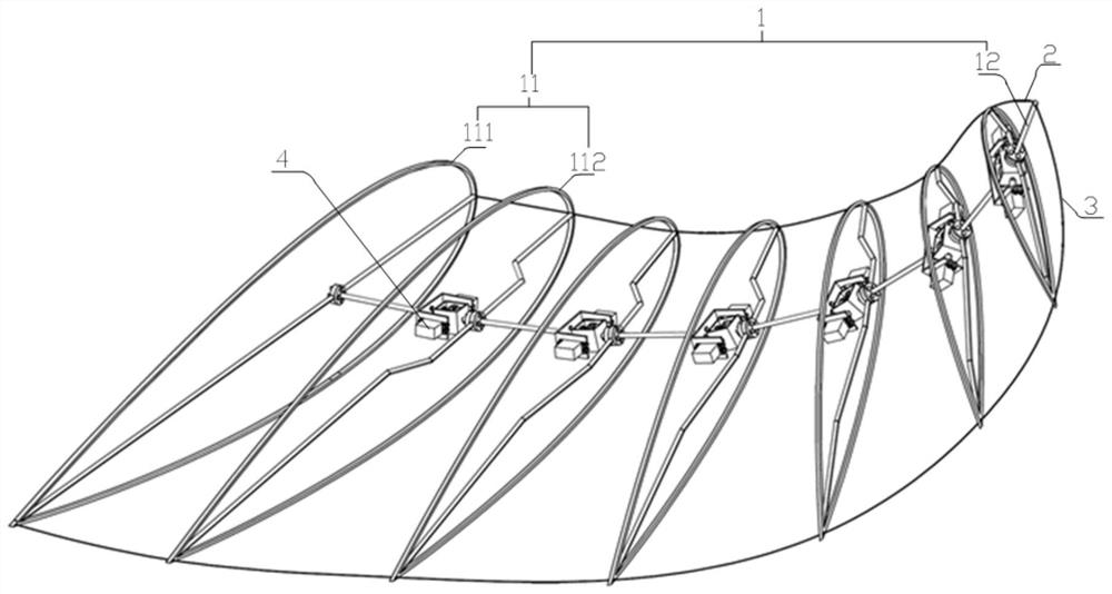 Manta ray imitating pectoral fin mechanism and manta ray imitating robot