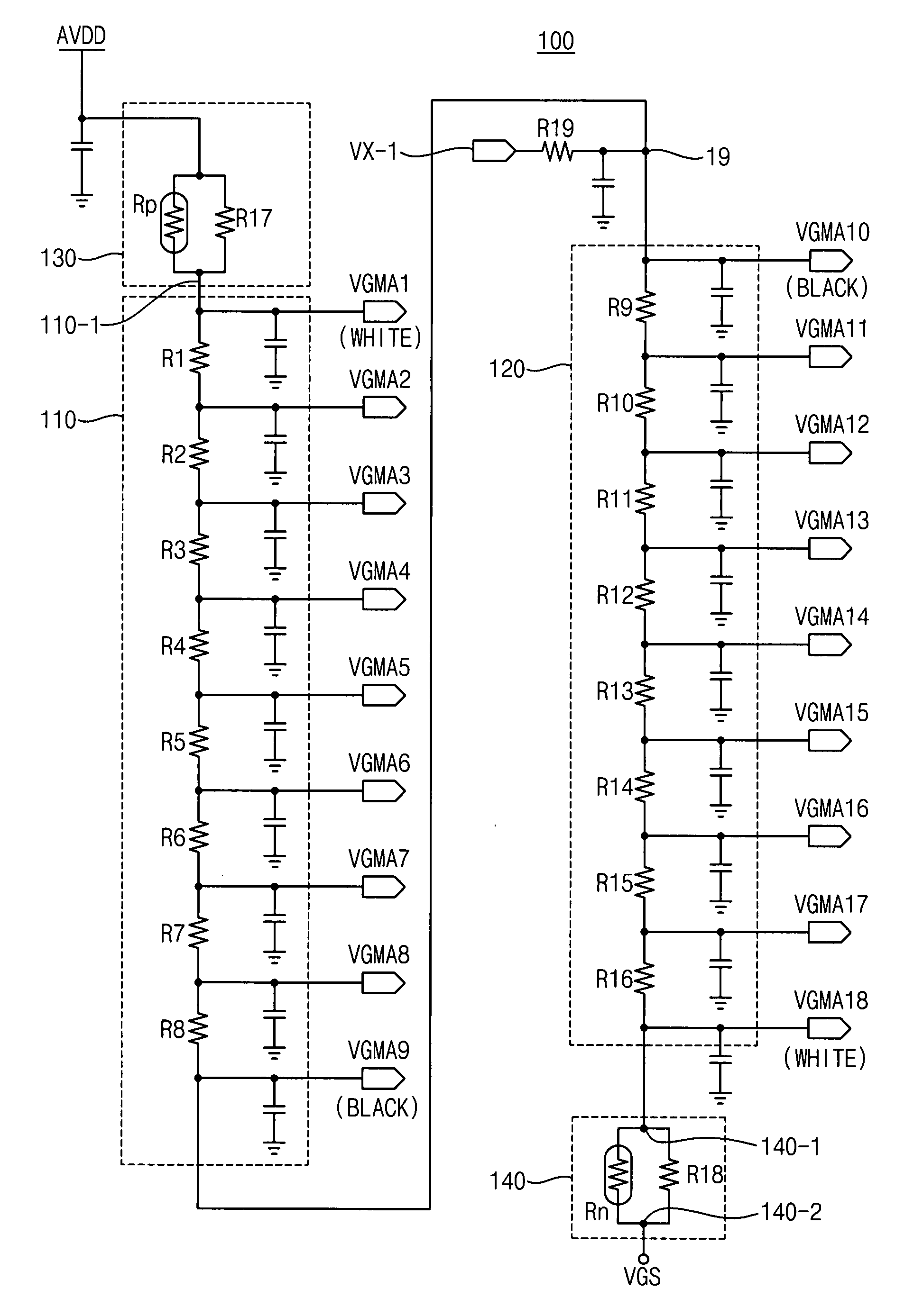 Gamma-reference-voltage generating circuit and apparatus for generating gamma-voltages and display device having the circuit