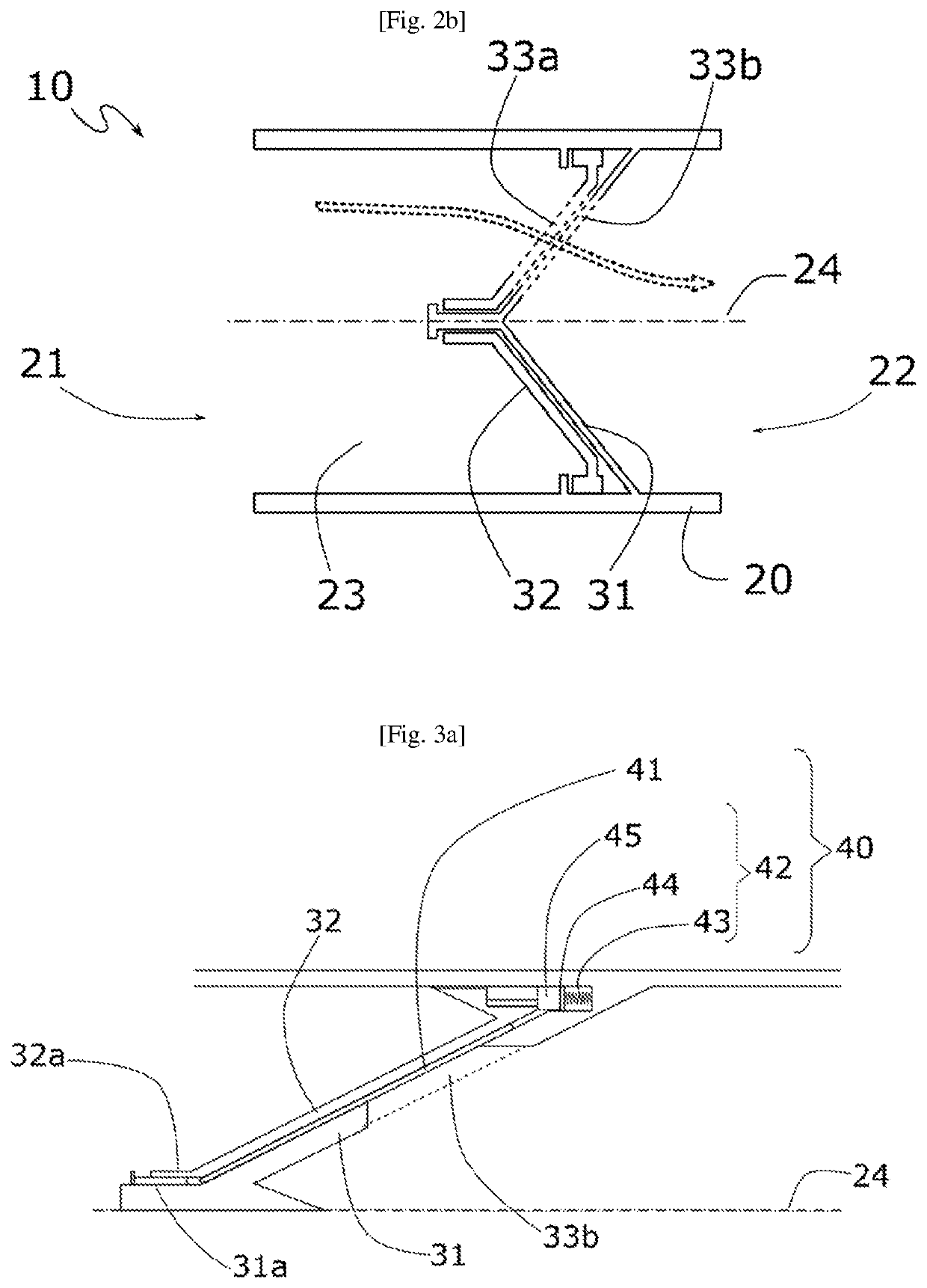Fluid flow control valve equipped with a conical flap and system comprising such valve