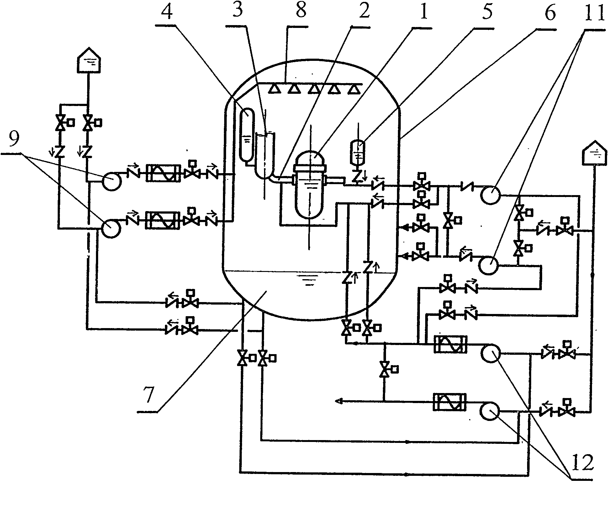 Passive emergency cooling system for severe accident in reactor