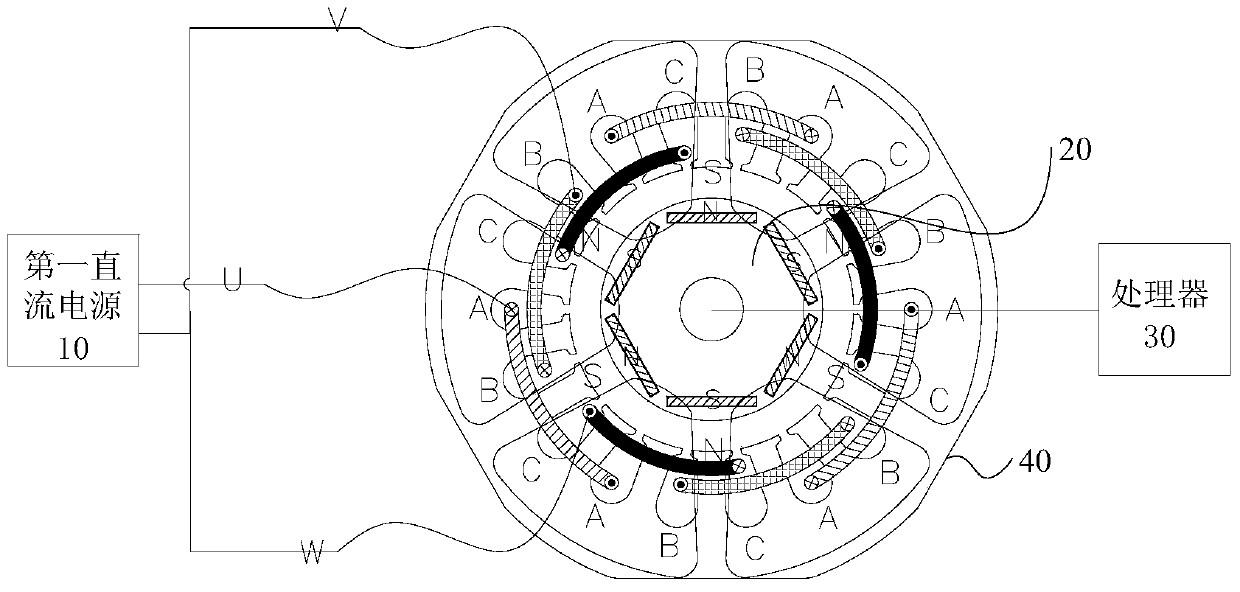 Device and method for detecting wiring of stator lead-out wires of three-phase permanent magnet motor