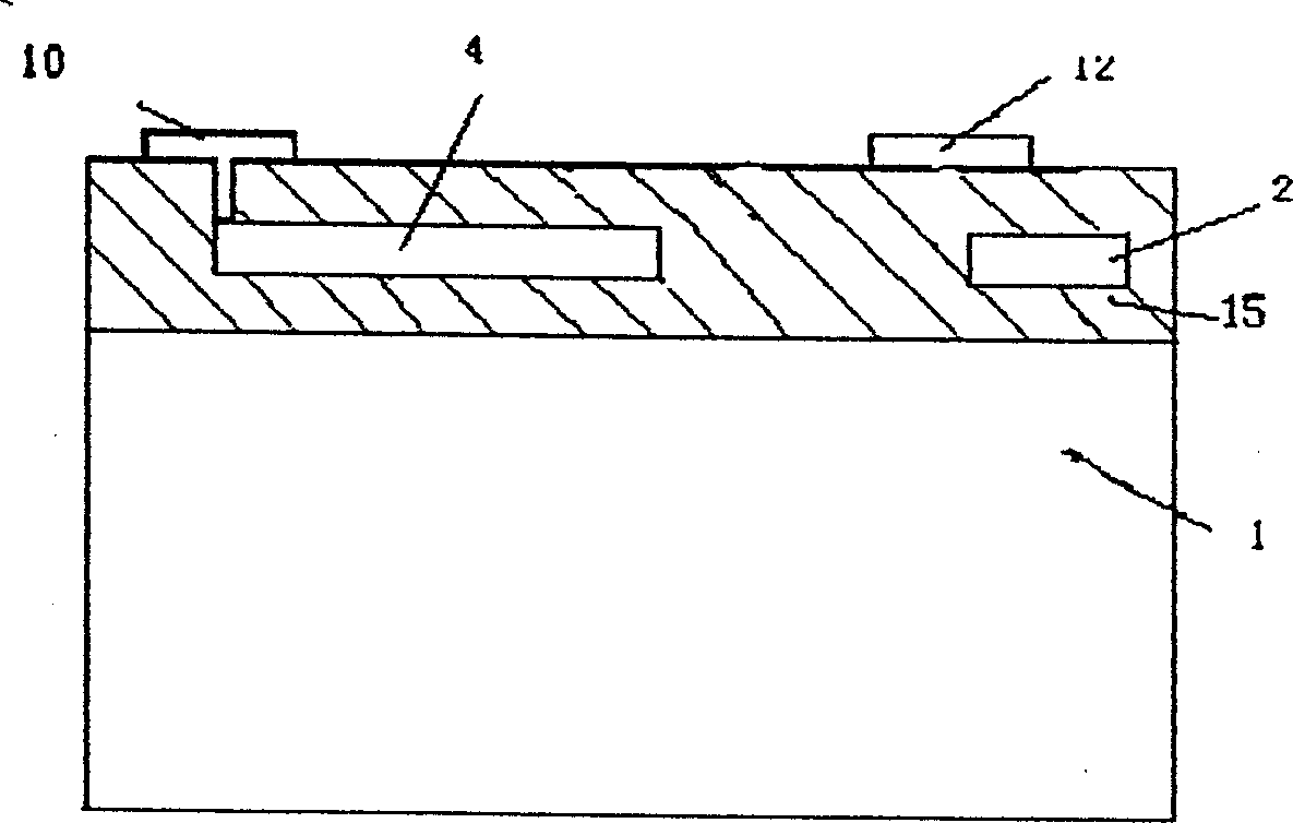 Direct heating terminal type micro electronic mechanical system microwave power sensor and its producing method